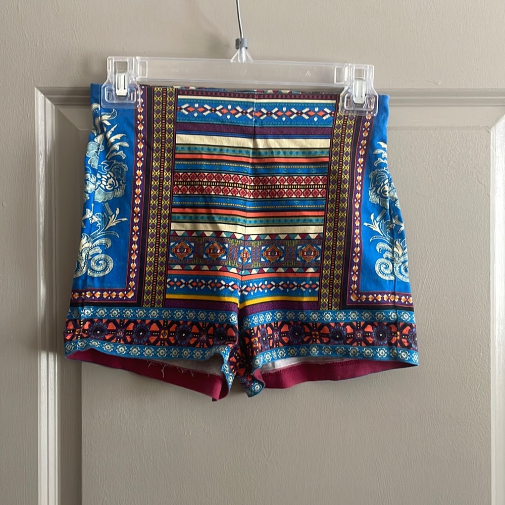 Patterned High Waisted Shorts